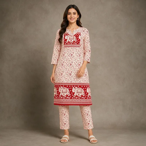Avasthita_Women_Printed\_Animal_Print_Ethnic_Dress_Kurta_(Red)