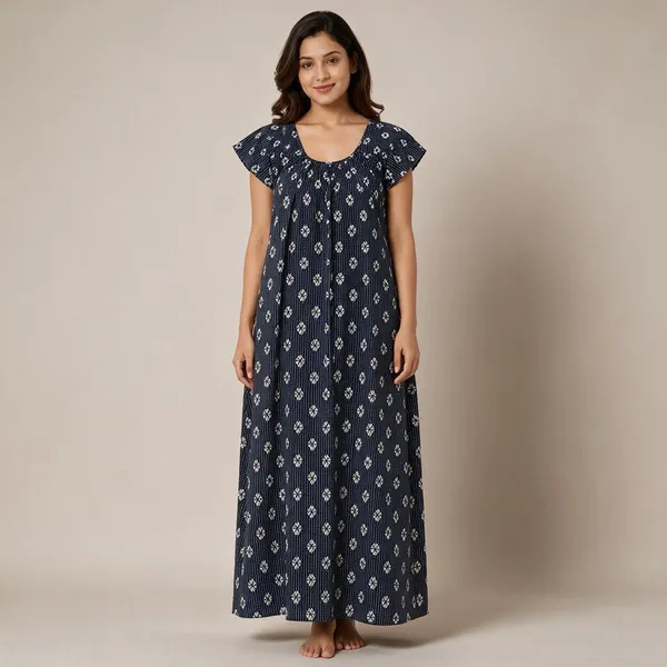 Avasthita_Women_Nighty_(Dark_Blue)