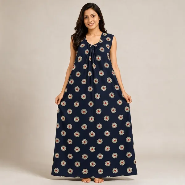 Avasthita_Women_Nighty_(Dark_Blue)