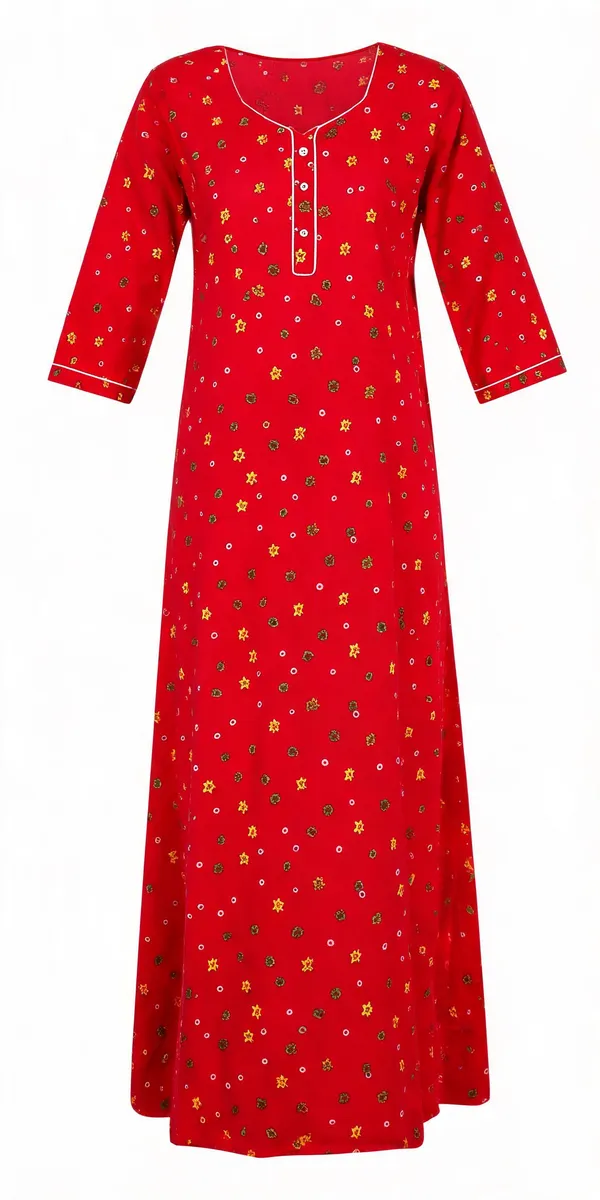 Avasthita_Women_Nightdress_(Red)