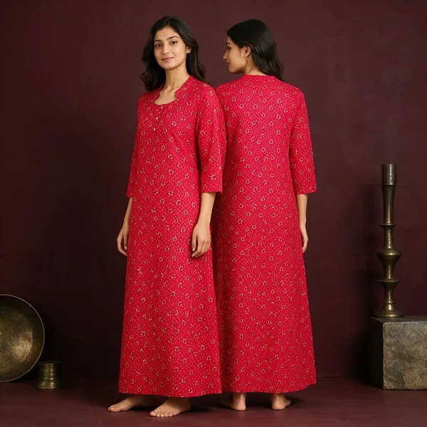 Avasthita_Women_Nightdress_(Red)