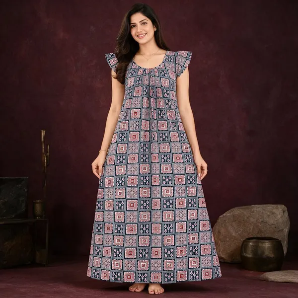 Avasthita_Women_Nighty_(Multicolor\_Blue\_Red\_Grey)