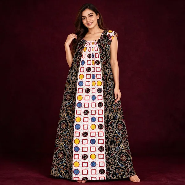 Avasthita_Women_Nighty_(Multicolor\_Black\_White)