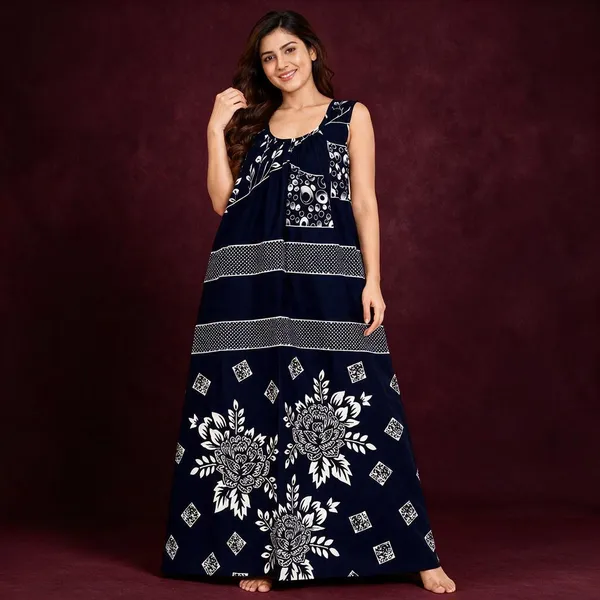 Avasthita_Women_Nighty_(Dark_Blue)