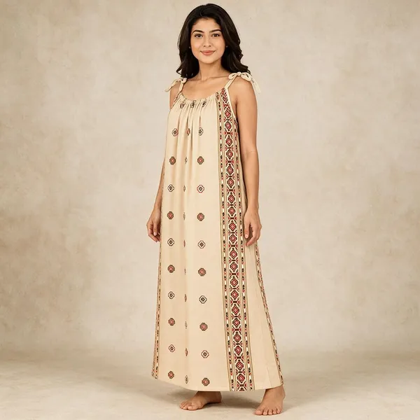 Avasthita_Women_Nightdress_(Beige)