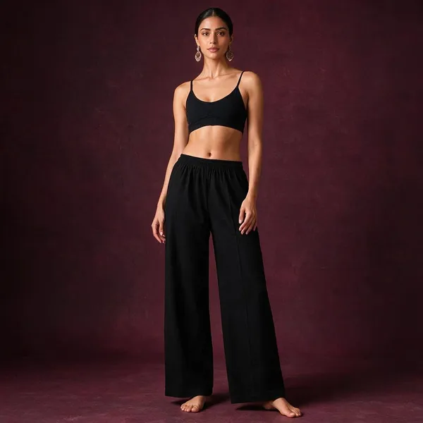 Avasthita_Loose_Fit\_Relaxed_Women_Black_Trousers