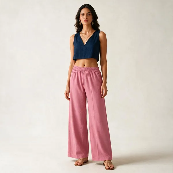 Avasthita_Loose_Fit_Women_Pink_Trousers