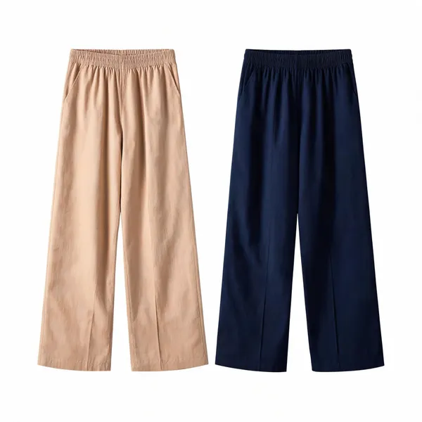 Avasthita_Loose_Fit_Women_Beige\_Dark_Blue_Trousers