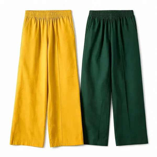 Avasthita_Loose_Fit_Women_Yellow\_Green_Trousers