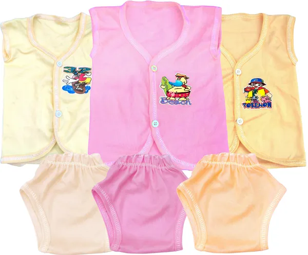 elons_Baby_Boys_&_Baby_Girls_Casual_T-shirt_Pant_(pink\_yellow\_off_white)