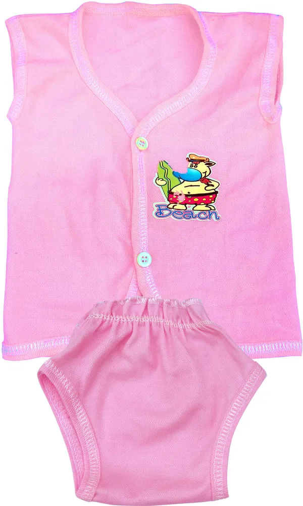 elons_Baby_Boys_&_Baby_Girls_Casual_T-shirt_Pant_(pink\_yellow\_off_white)