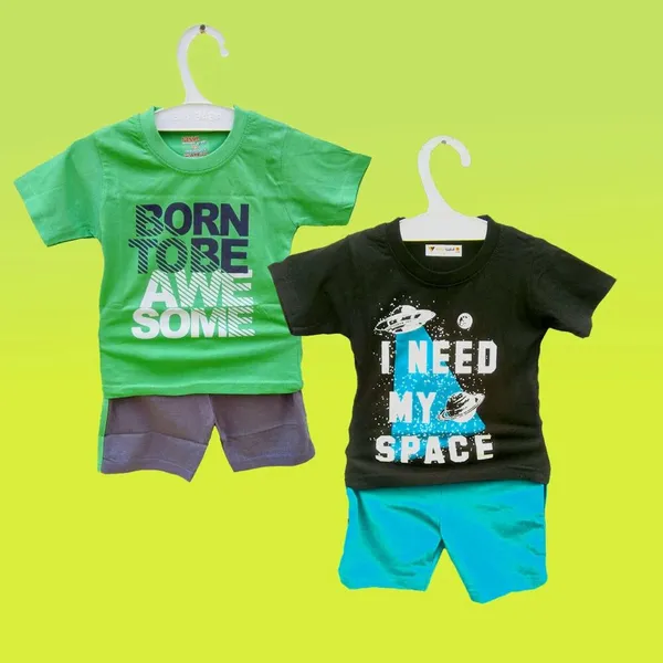 elons_Baby_Boys_&_Baby_Girls_Casual_T-shirt_T-shirt\_Pant_(GREEN\_BLACK)