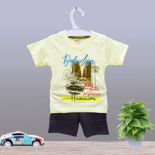elons_Baby_Boys_&_Baby_Girls_Casual_T-shirt_Pant_(LEMON_YELLOW)