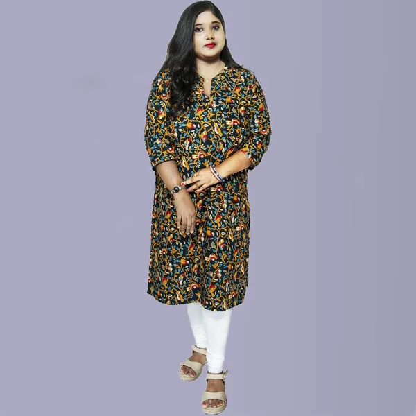 elons_Women_Printed\_Floral_Print_Straight_Kurta_(Black)