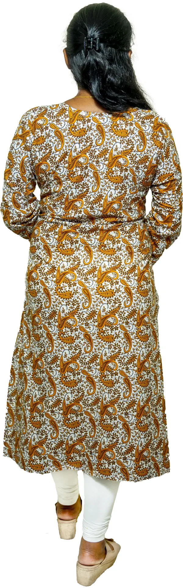elons_Women_Floral_Print_Straight_Kurta_(Yellow\_White)