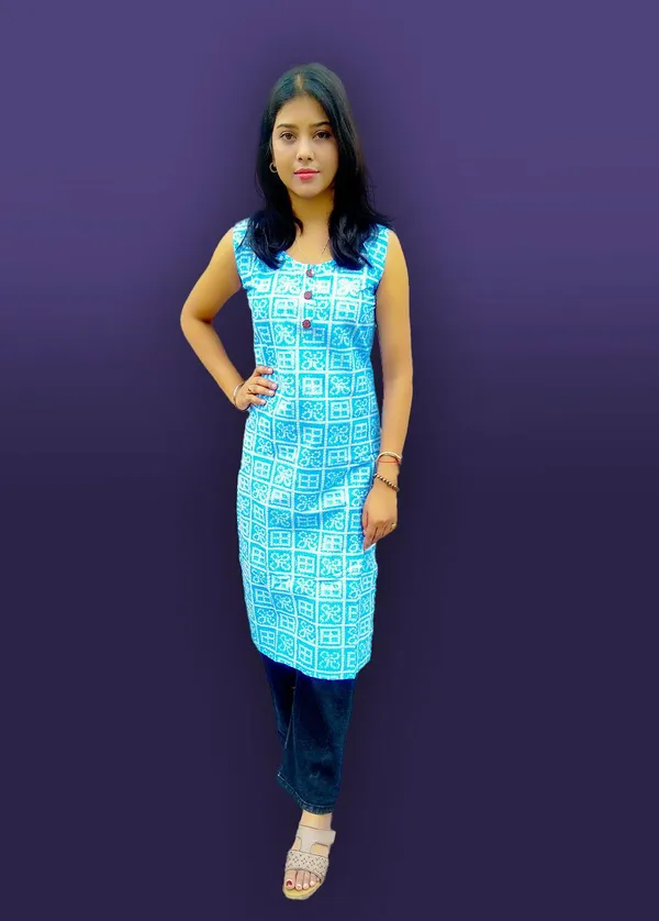 elons_Women_Solid_Straight_Kurta_(Blue)