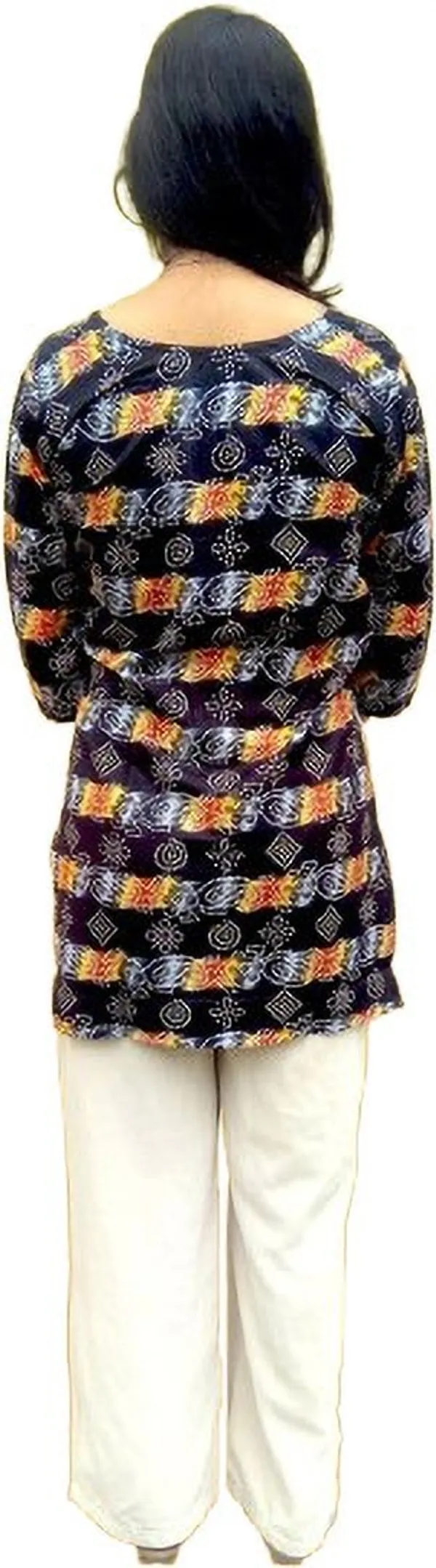 elons_Women_Self_Design_Straight_Kurta_(Black)
