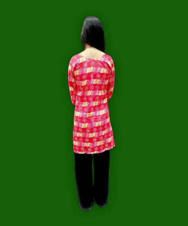 elons_Women_Self_Design_Straight_Kurta_(Red)