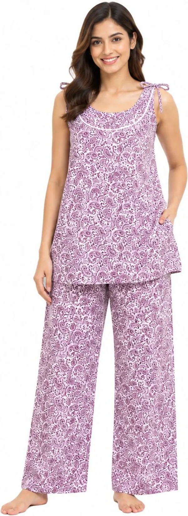 avasthita_Women_Printed\_Abstract_Tunic_Kurta_(Purple)