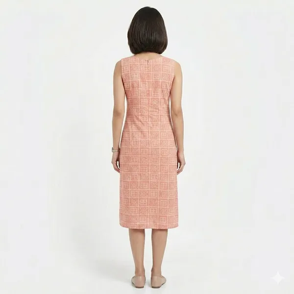 avasthita_Women_Geometric_Print\_Printed_Straight_Kurta_(Peach)