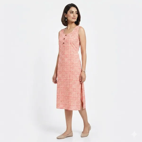 avasthita_Women_Geometric_Print\_Printed_Straight_Kurta_(Peach)