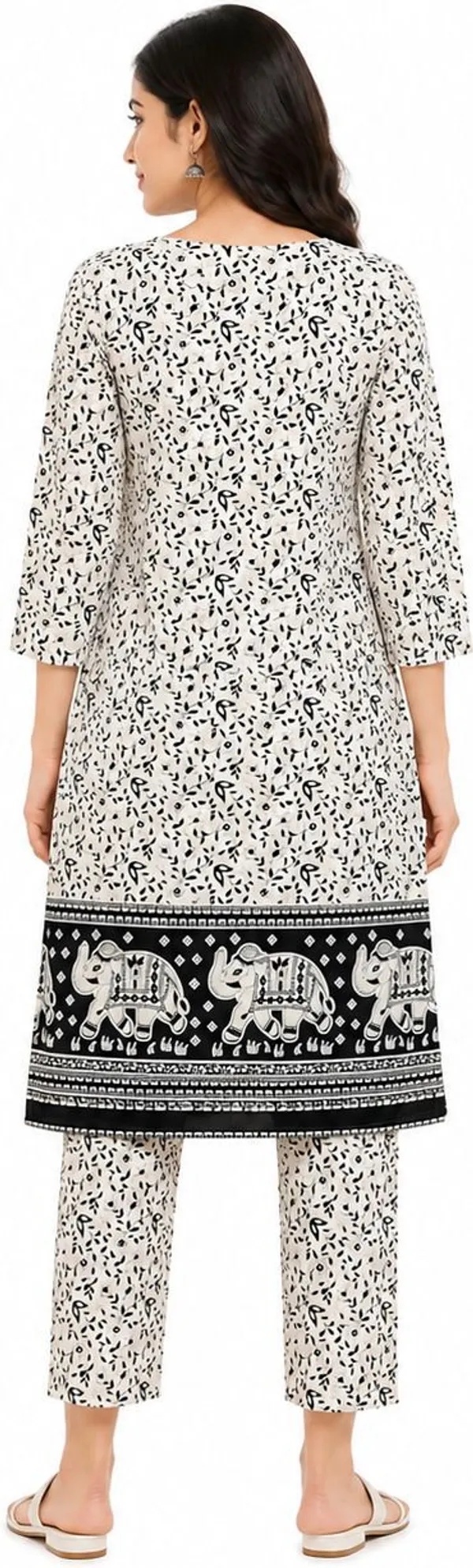 avasthita_Women_Printed\_Floral_Print\_Animal_Print_Straight_Kurta_(Grey\_Multicolor\Black)