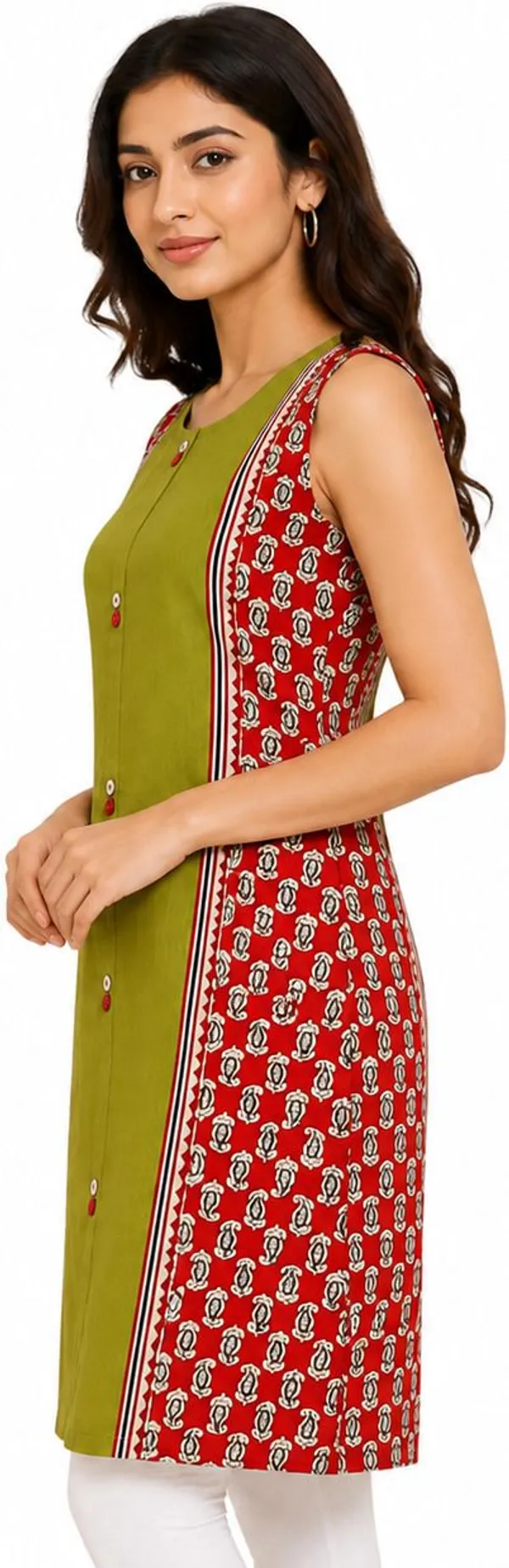 avasthita_Women_Printed_Ethnic_Dress_Kurta_(Green)
