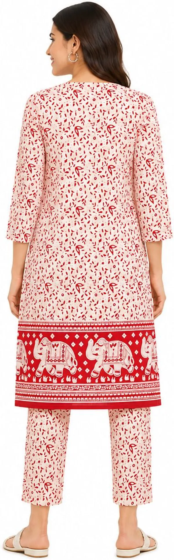 avasthita_Women_Printed\_Animal_Print_Ethnic_Dress_Kurta_(Red)