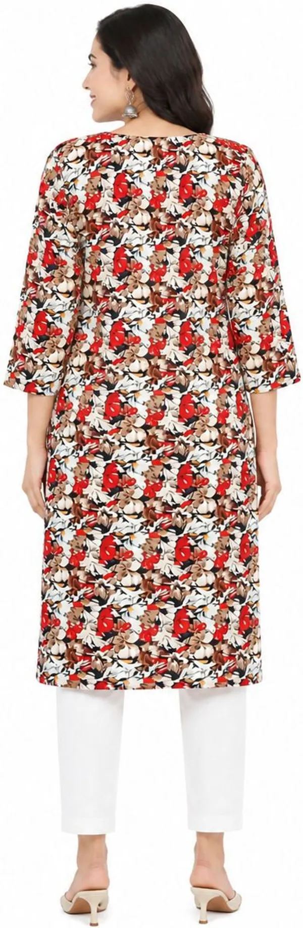 avasthita_Women_Floral_Print\_Printed_Straight_Kurta_(Black\_Red)
