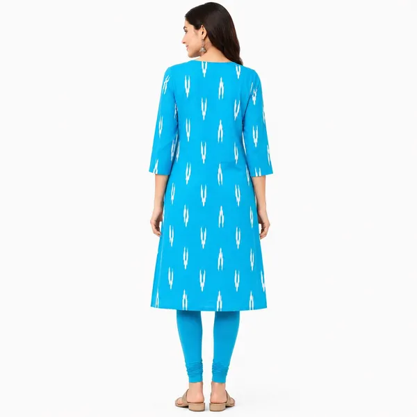 avasthita_Women_Ikat\_Printed_Straight_Kurta_(Blue)