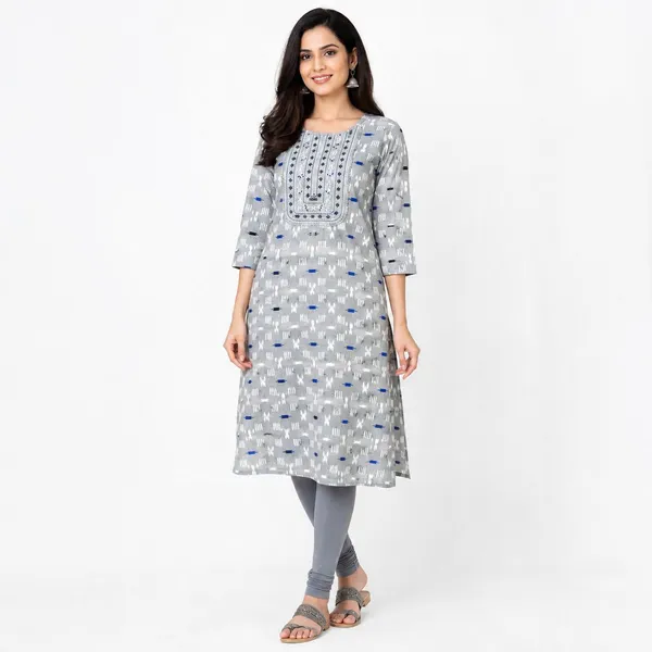 avasthita_Women_Geometric_Print_Straight_Kurta_(Blue)