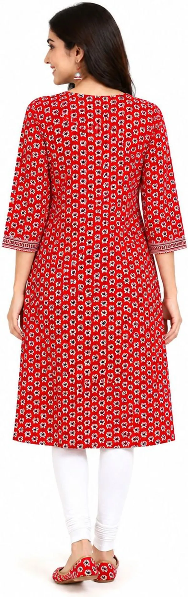 avasthita_Women_Geometric_Print\_Printed_Straight_Kurta_(Red)