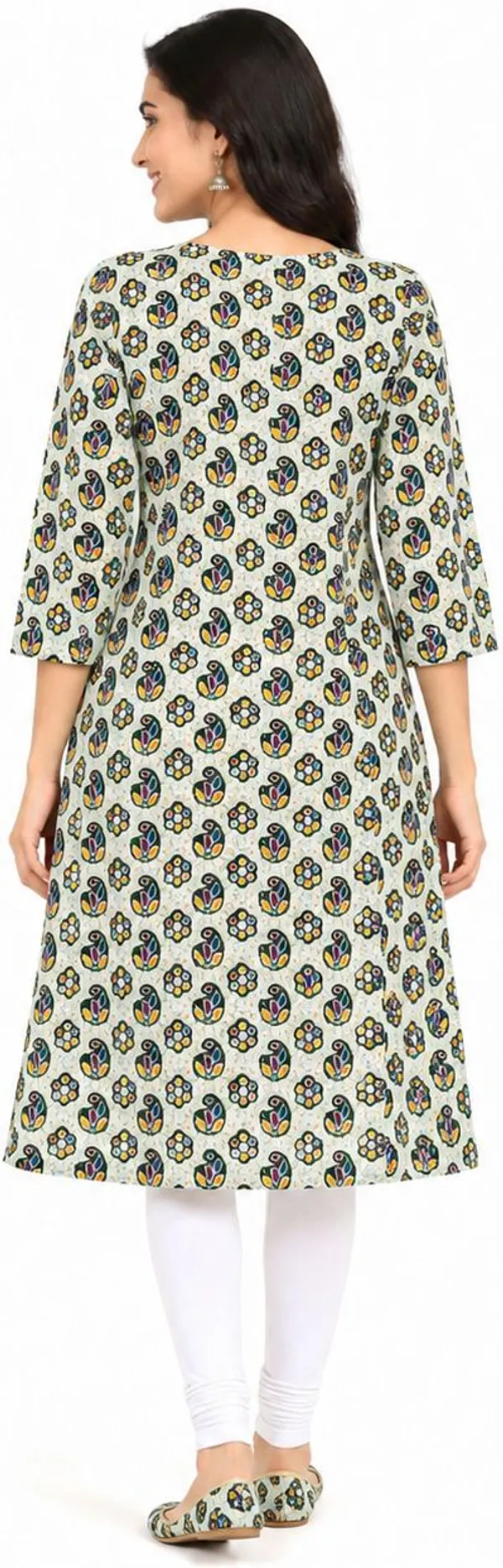avasthita_Women_Printed\_Floral_Print_Straight_Kurta_(Off_White)