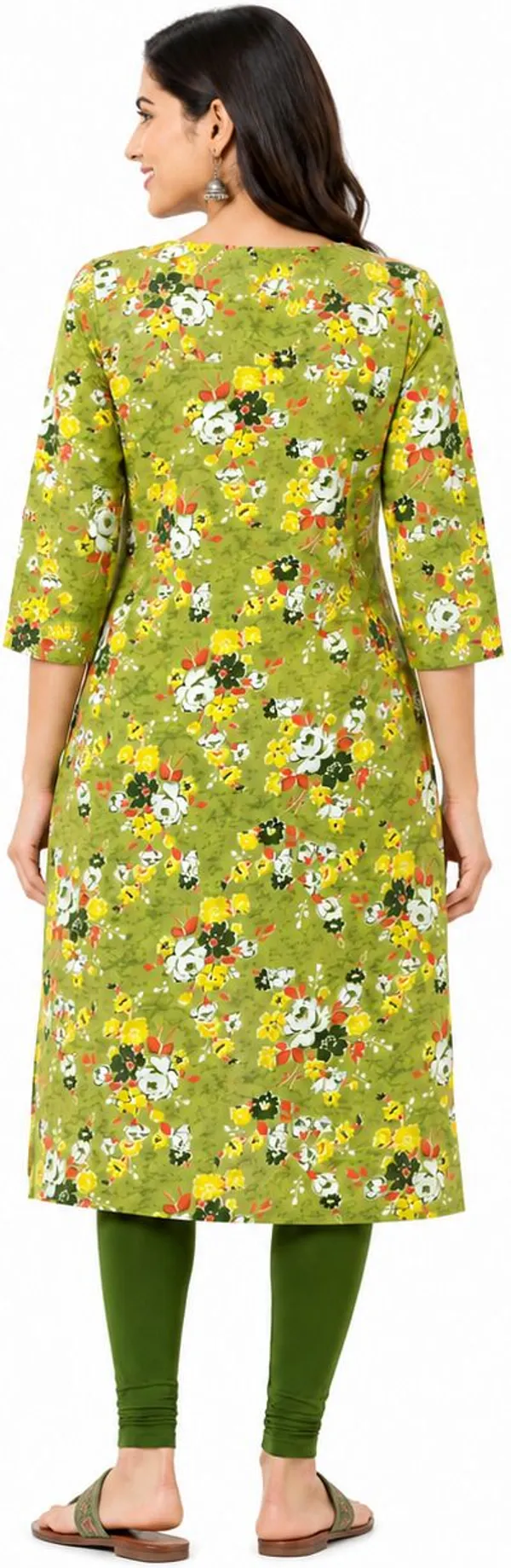 avasthita_Women_Floral_Print\_Printed_Straight_Kurta_(Light_Green)