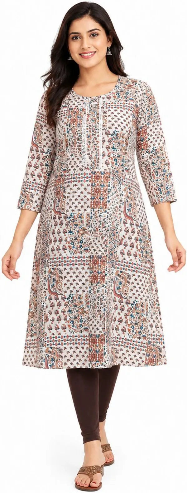 avasthita_Women_Paisley\_Printed_Straight_Kurta_(Multicolor)