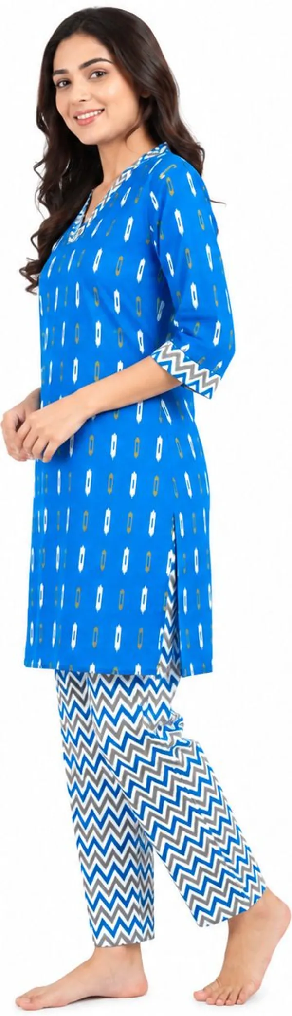 avasthita_Women_Geometric_Print_Straight_Kurta_(Blue)