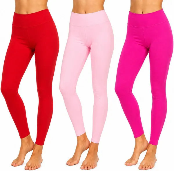 avasthita_Ankle_Length_Western_Wear_Legging_(Red\_Light_Pink\_Pink)