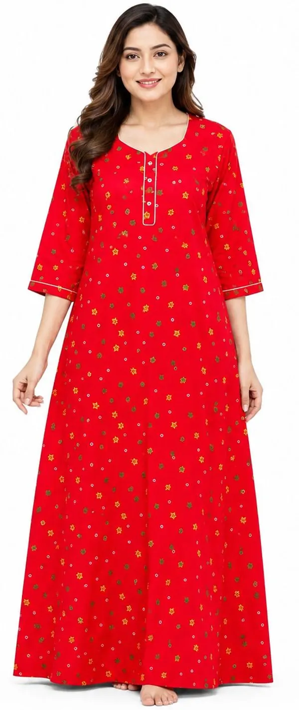 avasthita_Women_Nightdress_(Red)