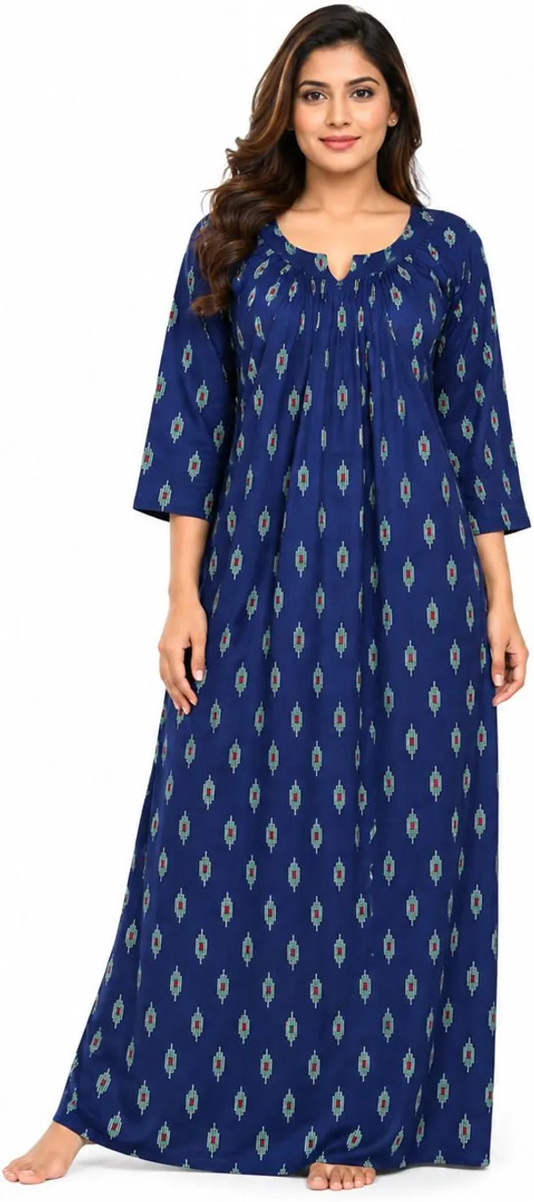 avasthita_Women_Nightdress_(Dark_Blue)