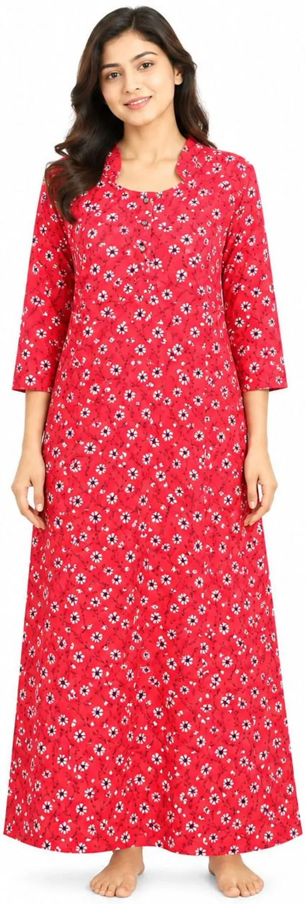 avasthita_Women_Nightdress_(Red)