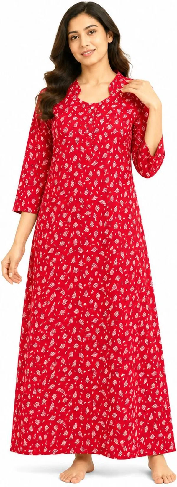 avasthita_Women_Nightdress_(Red)