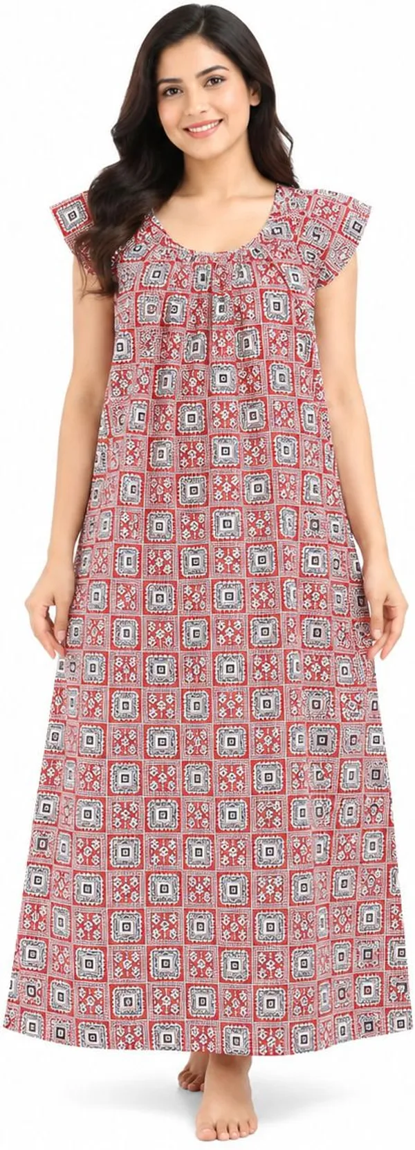 avasthita_Women_Nighty_(Multicolor\_Red)