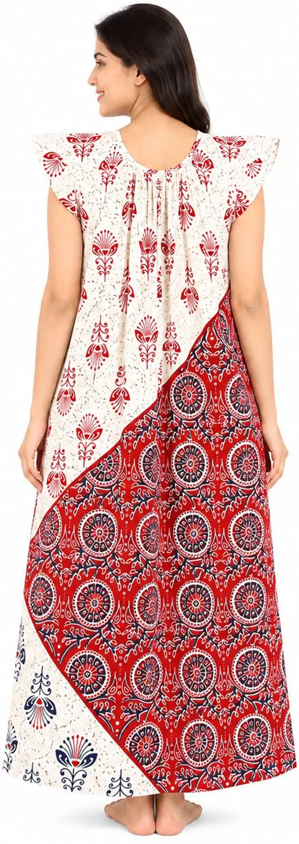avasthita_Women_Nighty_(White\_Red)