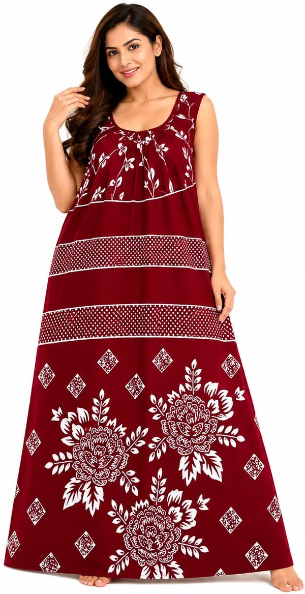 avasthita_Women_Nighty_(Red)