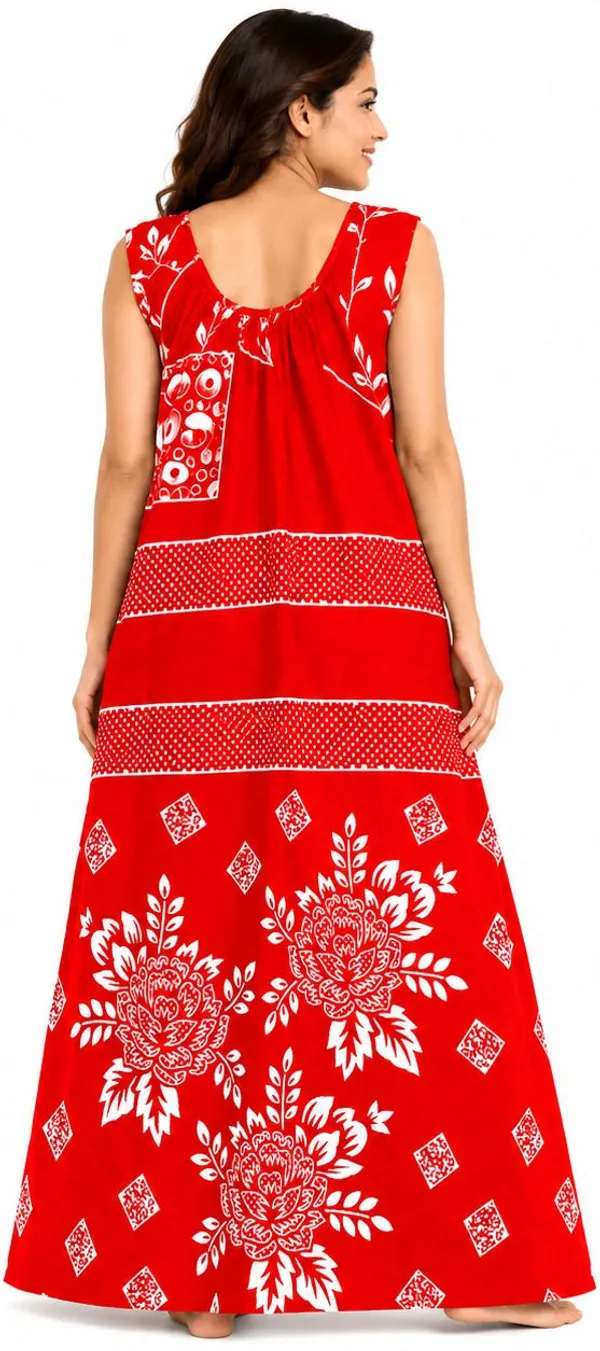 avasthita_Women_Nighty_(Red\_White)