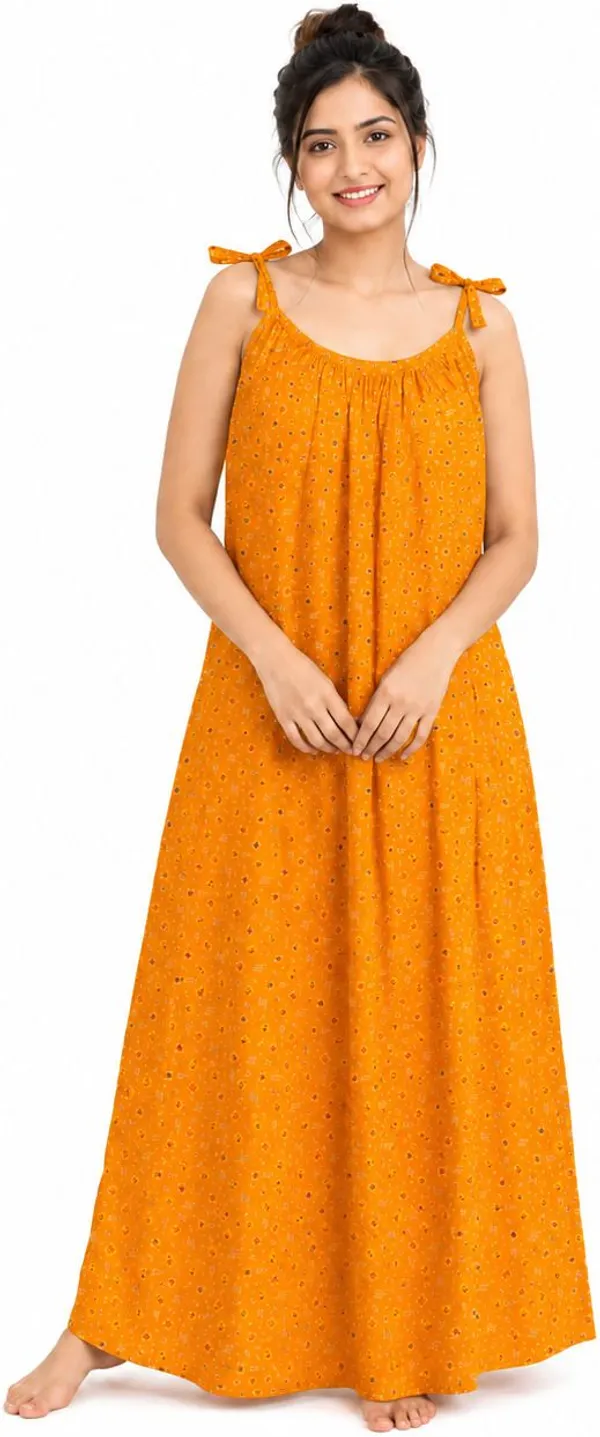 avasthita_Women_Nightdress_(Orange)