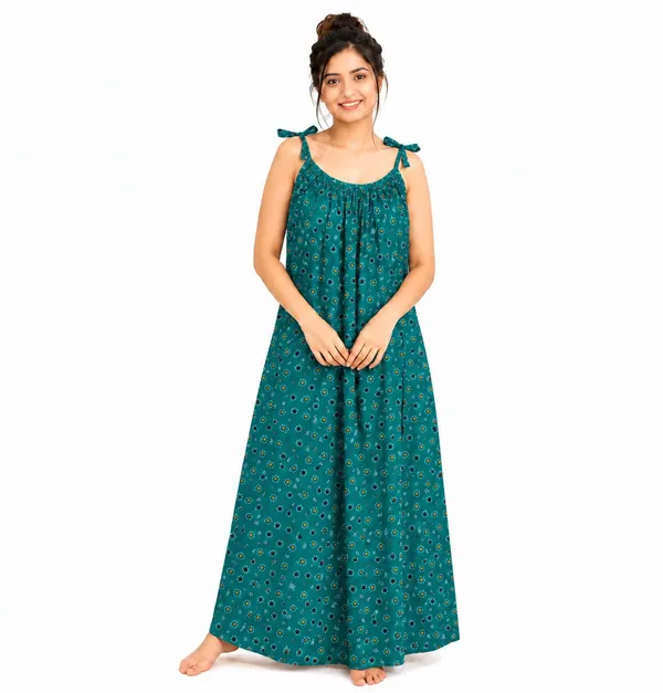 avasthita_Women_Nightdress_(Multicolor\_Dark_Green)