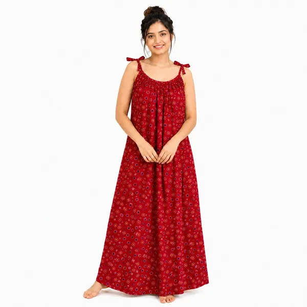 avasthita_Women_Nightdress_(Red)