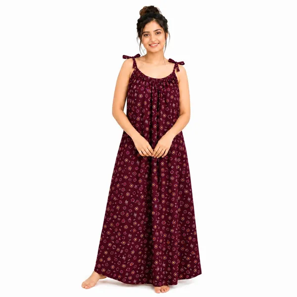 avasthita_Women_Nightdress_(Brown)