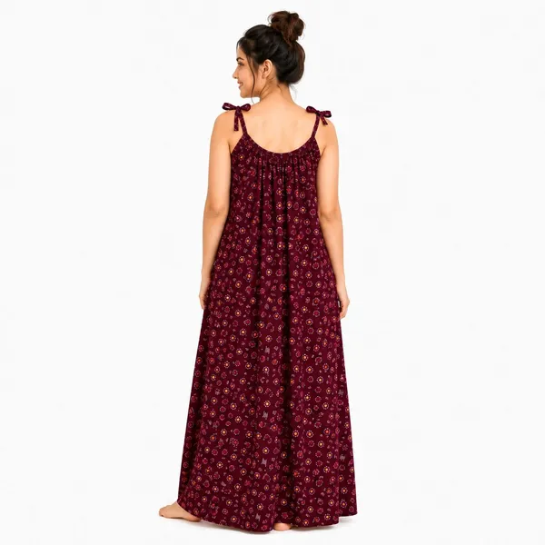 avasthita_Women_Nightdress_(Brown)